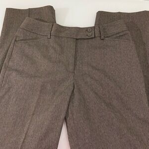 Peter Nygard Dress Pants Career Trouser Brown‎ Herringbone Stretch Size 8